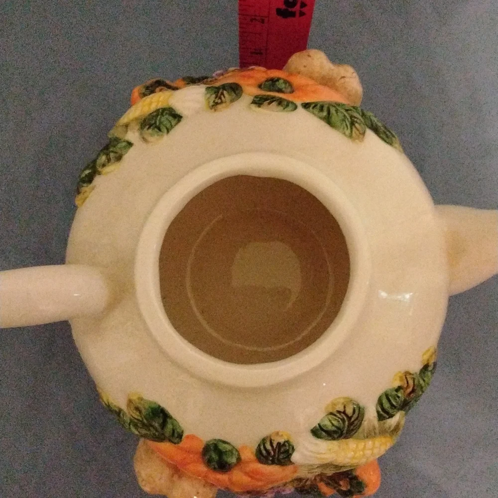 Cute Harvest Fall Teapot! New! - Picture 3 of 5